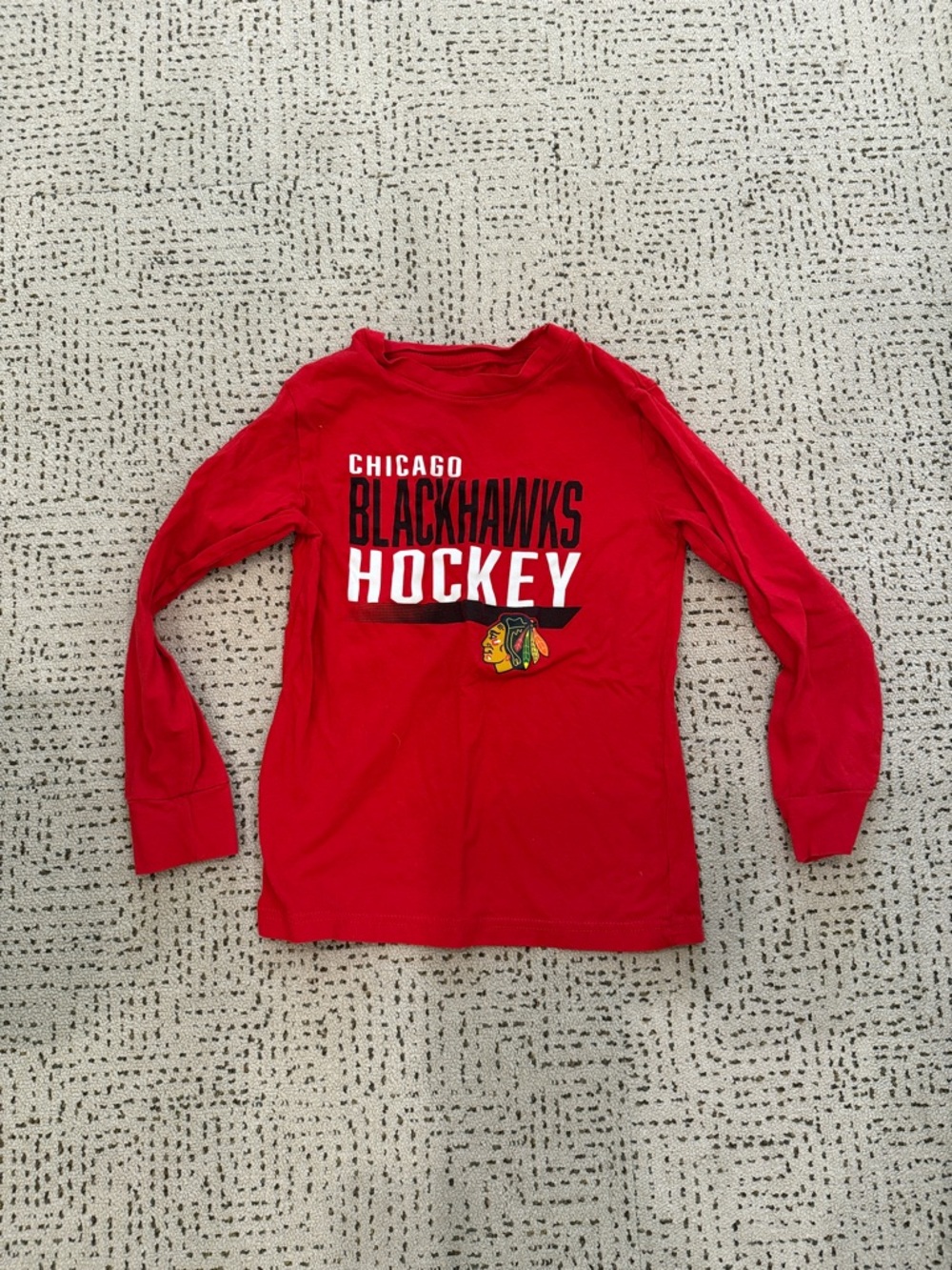 NHL Chicago Blackhawks Red Long-Sleeve Kids Tee